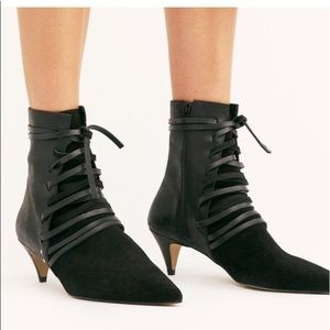 Free People Leather & Suede Lace-up Bootie